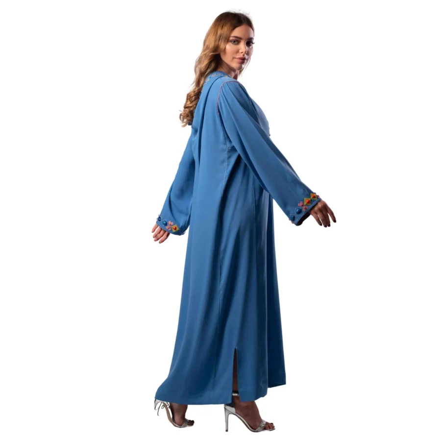 MOROCCAN DJELLABA DELICATE BLUE – Image 3